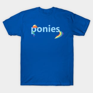 Ponies Typography - Rainbow Dash T-Shirt
